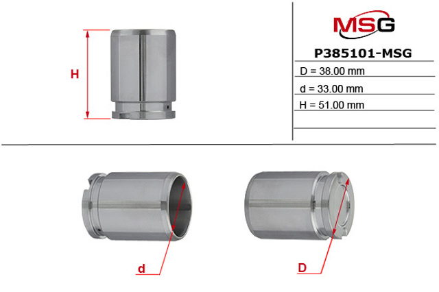 P385101MSG Поршень суппорта тормозного заднего купить Одесса