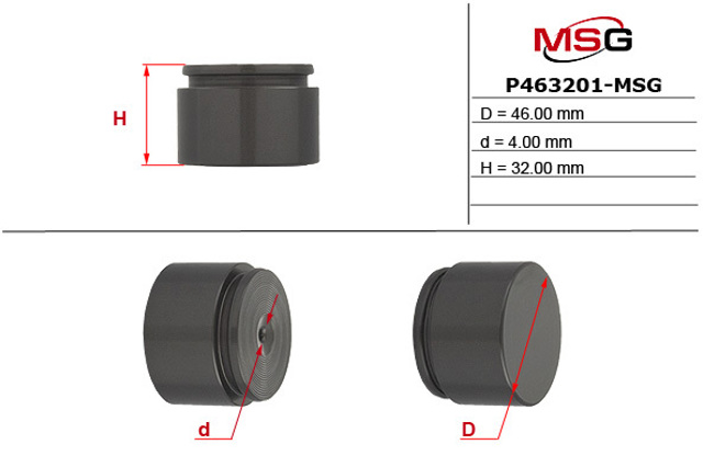 MS GROUP P463201MSG Поршень суппорта тормозного переднего в наличии Черновцы