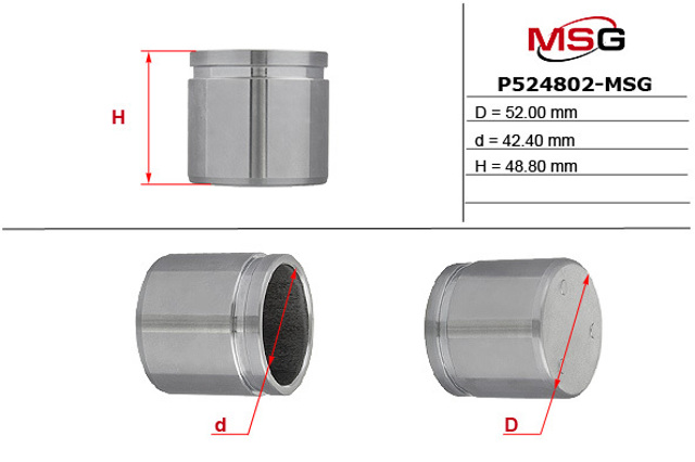 MS GROUP P524802MSG Поршень суппорта тормозного переднего в наличии Павлоград