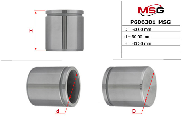 P606301MSG MS GROUP Поршень суппорта тормозного переднего купить в Ирпень