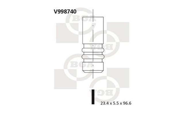 BGA V998740 Клапан выпускной в наличии Черкассы