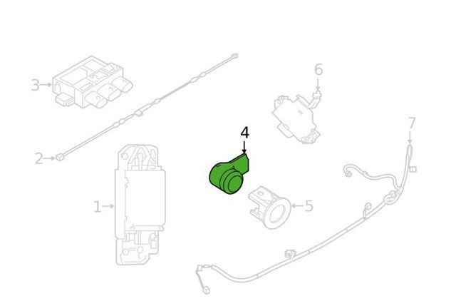Кронштейн парктроника, задний центральный 285334CL0B NISSAN
