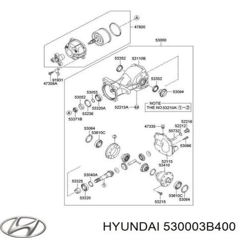 530003B400 HYUNDAI Задний редуктор купить в Днепр