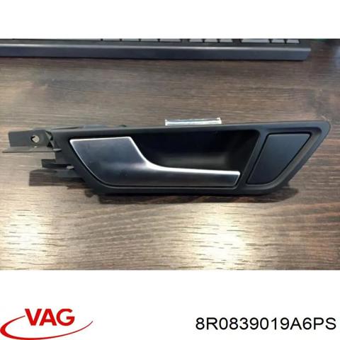 Ручка задней двери, внутренняя, левая 8R0839019A6PS VAG