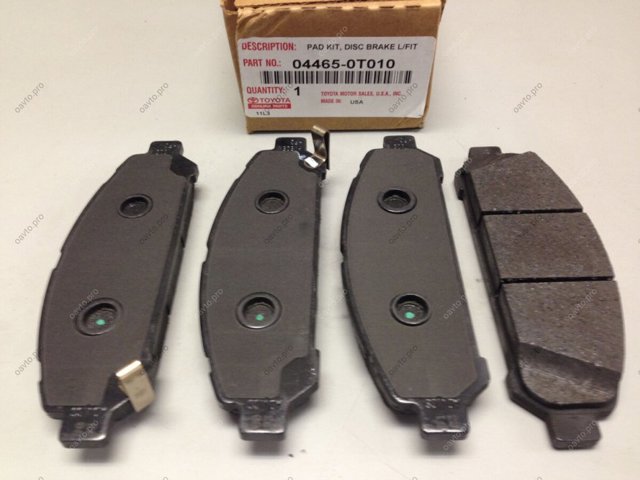 TOYOTA 044650T010 Колодки тормозные передние дисковые в наличии Запорожье