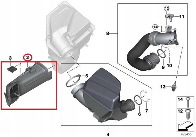 BMW 13718635103 Впускной патрубок воздушного фильтра в наличии Одесса