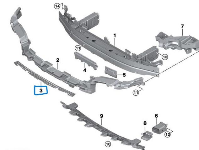 Буфер бампера переднего 51119851787 BMW
