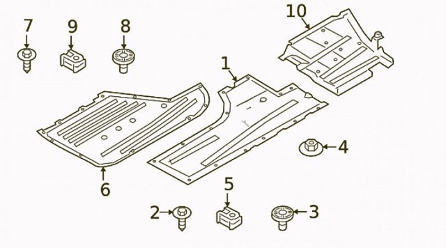 51757340865 BMW Защита днища левая купить в Каменское