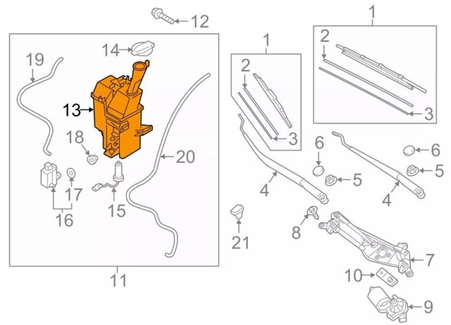 Бачок омывайки 98620D3100 HYUNDAI