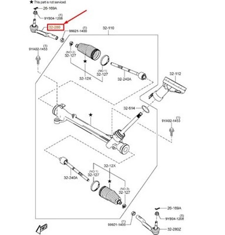 BCKA32280 Рулевой наконечник купить Тернополь