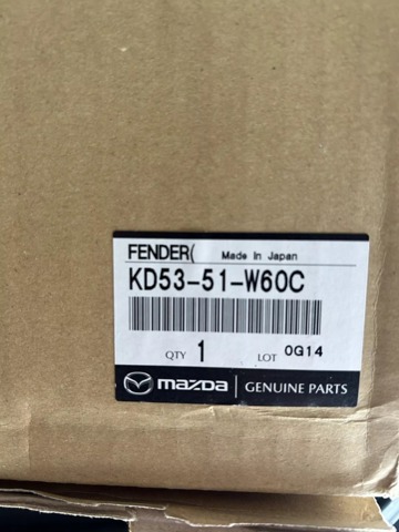KD5351W60C MAZDA Расширитель (накладка) арки заднего крыла левый купить в Хмельницкий