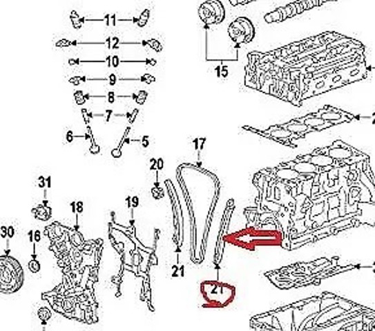 L3K912614 MAZDA Успокоитель цепи ГРМ купить в Полтава