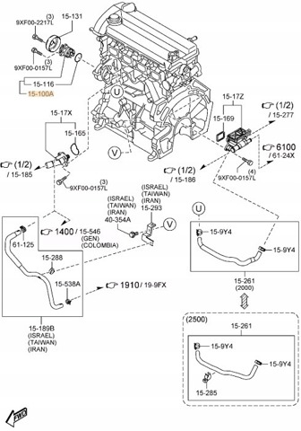 LF9415100A MAZDA Помпа купить в Украина