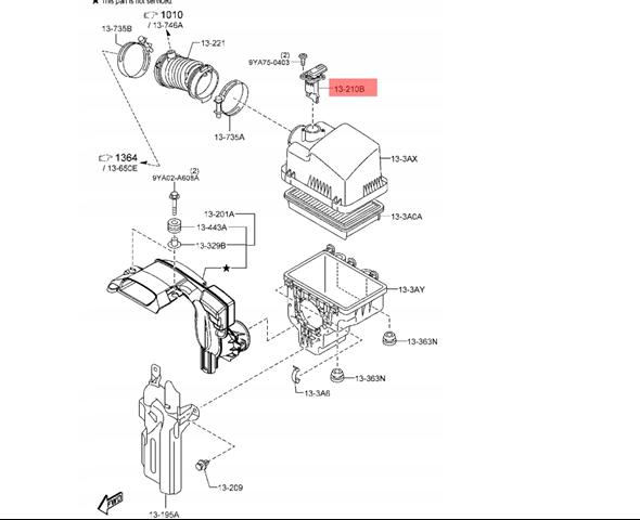 MAZDA PE0113215 Датчик потока (расхода) воздуха, расходомер M.A.F. - (Mass Airflow) в наличии Тернополь