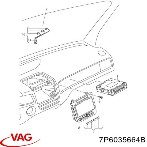 Радиоприемник 7P6035664B VAG