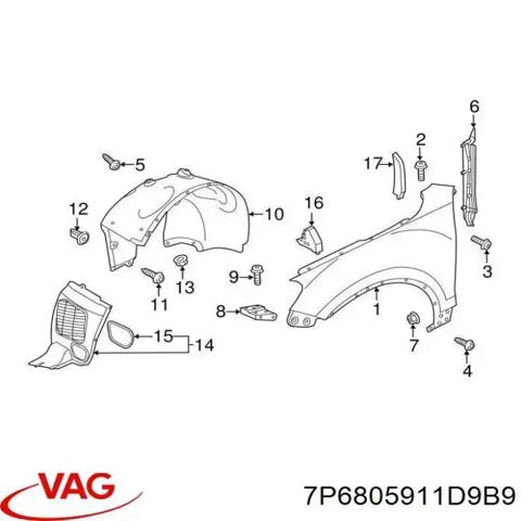 7P6805911D9B9 Подкрылок крыла переднего левый передний купить Харьков