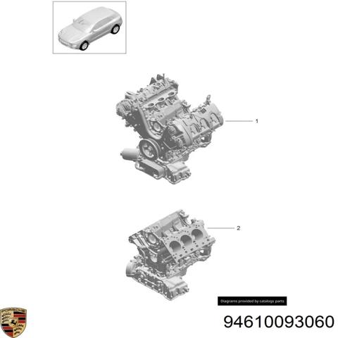Двигатель в сборе 94610093060 PORSCHE