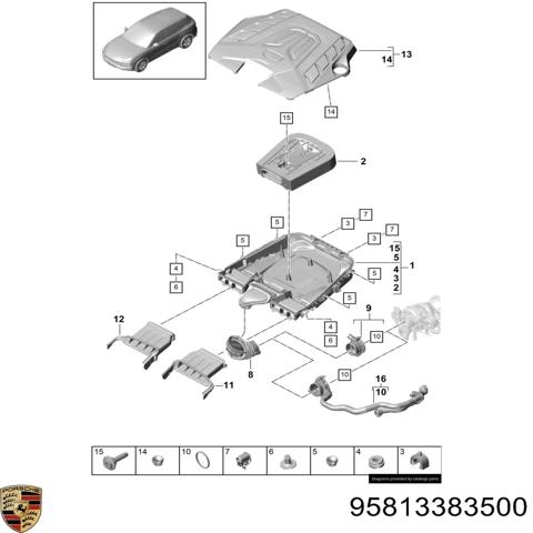 Корпус воздушного фильтра, нижняя часть 95813383500 PORSCHE