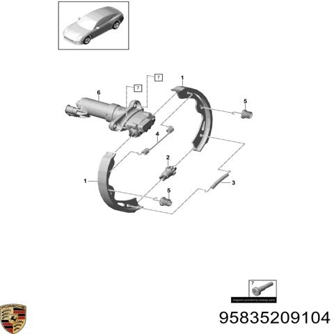 Мотор привода тормозного суппорта заднего 95835209104 PORSCHE