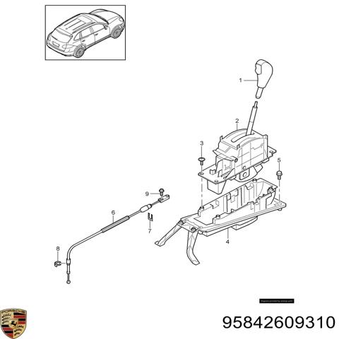 Селектор АКПП 95842609310 PORSCHE