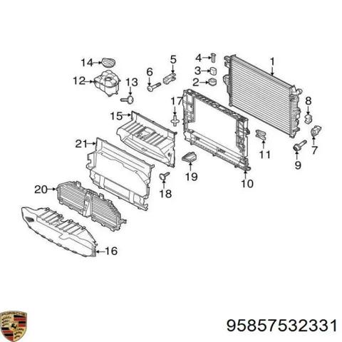 Воздуховод радиатора 95857532331 PORSCHE