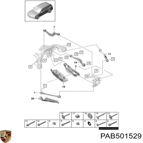 PAB501529 Тяга поперечная задней подвески купить Ровно