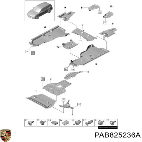 PORSCHE PAB825236A Защита коробки предач в наличии Запорожье