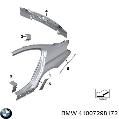 41007298172 BMW Крыло заднее правое купить в Киев