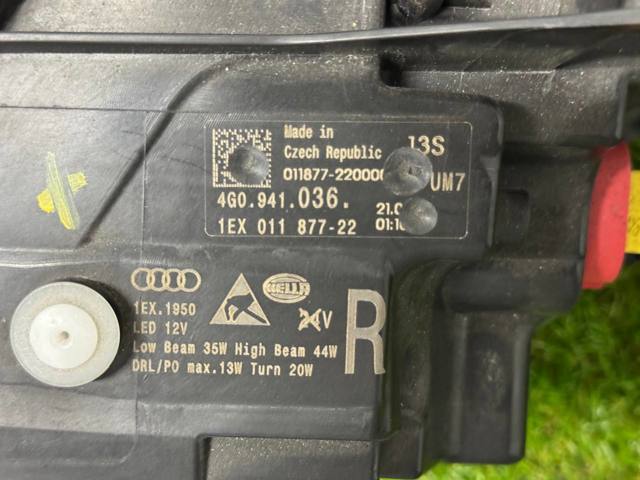 Правая блок фара 4G0941784 VAG
