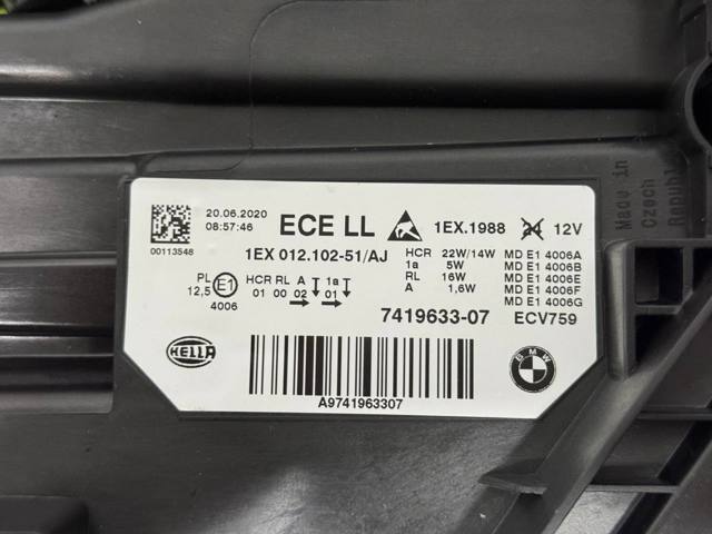 63118492474 BMW Правая фара купить в Сумы