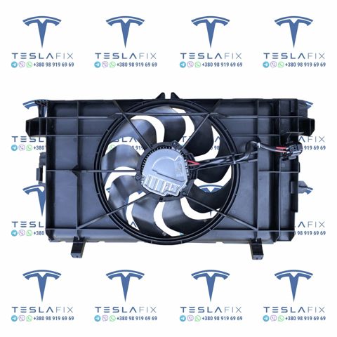 Tesla Model 107708400E Диффузор вентилятора в сборе с мотором и крыльчаткой в наличии Тернополь