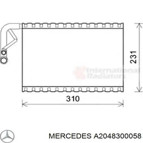 Радиатор испарителя кондиционера A2048300058 MERCEDES