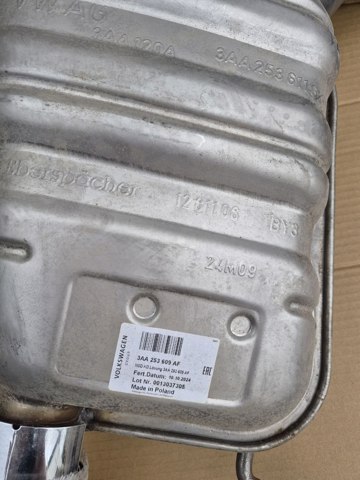 VAG 3AA253609AF Глушитель задний в наличии Украина