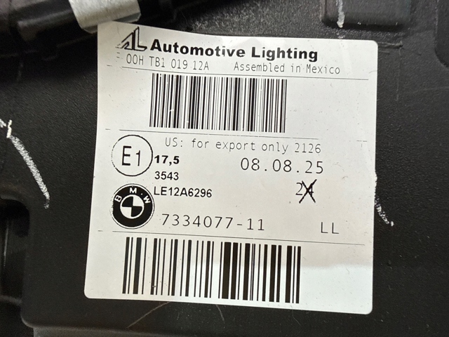 7334077 BMW Левая фара купить в Хмельницкий