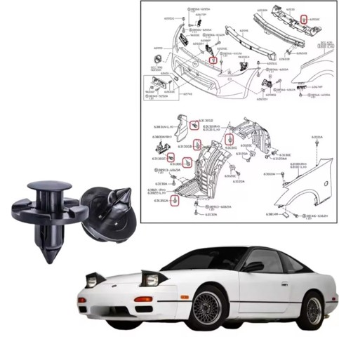 0155309321 NISSAN Пистон (клип) крепления подкрылка переднего крыла купить в Николаев