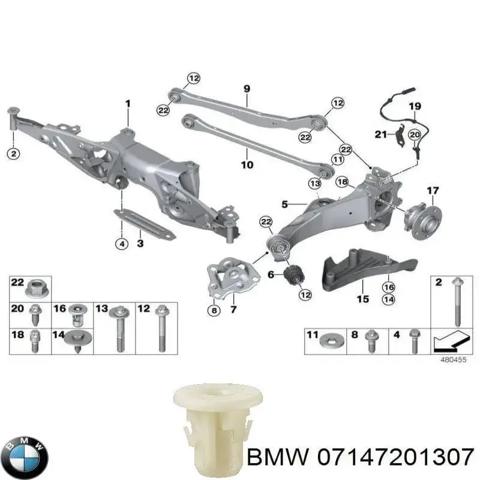 BMW 07147201307 Пистон (клип) крепления подкрылка заднего крыла в наличии Кривой Рог