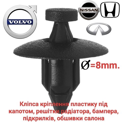 3541113 Пистон (клип) крепления бампера переднего купить Кривой Рог