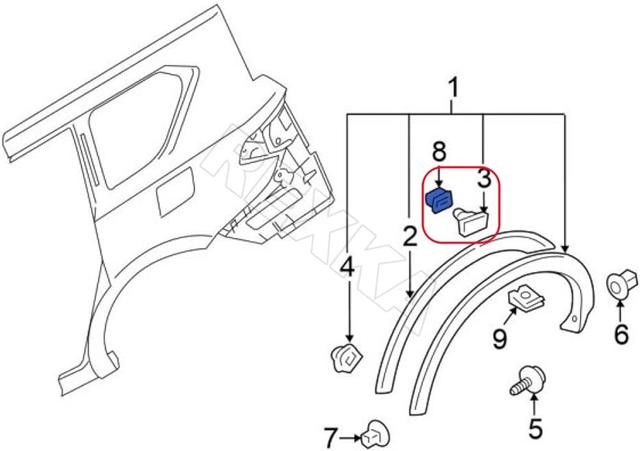 76848JG00A NISSAN Пистон (клип) крепления подкрылка переднего крыла купить в Одесса