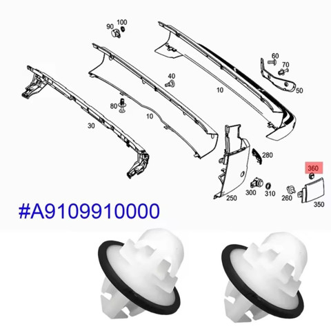 A9109910000 Пистон (клип) крепления молдинга двери купить Харьков