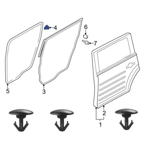 BP4K58762 MAZDA Клипса уплотнителя двери купить в Тернополь