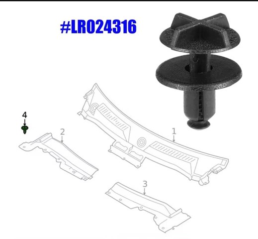 LAND ROVER LR024316 Пистон крепления обшивки двери в наличии Павлоград