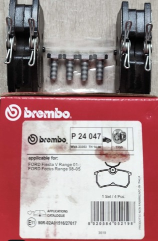 P24047 BREMBO Колодки тормозные задние дисковые купить в Черкассы