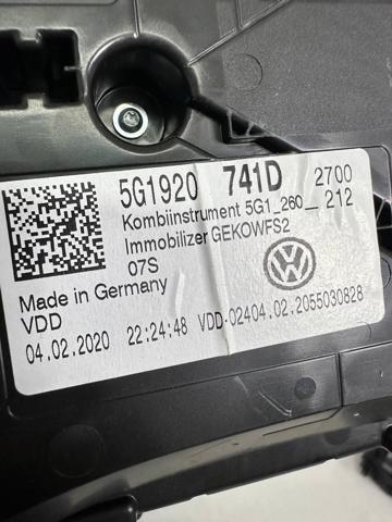 Приборная доска 5G1920741D VAG