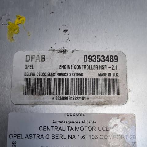 OPEL 09353489 в наличии Харьков