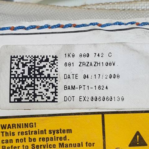 1K9880742C VAG Подушка безопасности (AIRBAG) шторка боковая правая купить в Киев