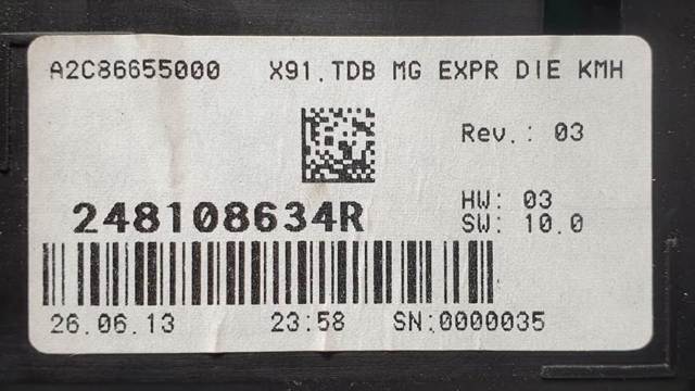 248108634R Приборная доска (щиток приборов) купить Черкассы