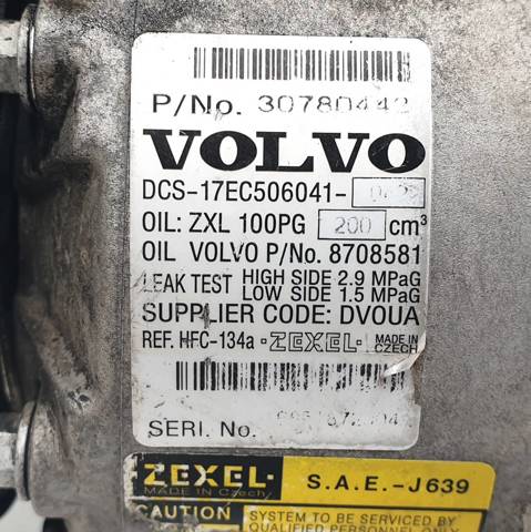 30780443 VOLVO Компрессор кондиционера купить в Черкассы