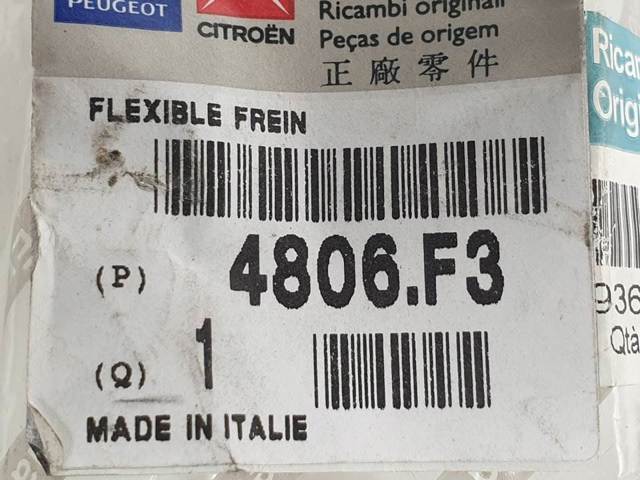 4806F3 PEUGEOT Шланг тормозной передний купить в Николаев