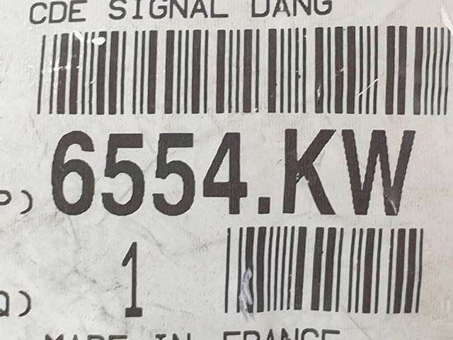 6554KW PEUGEOT Кнопка включения аварийного сигнала купить в Украина