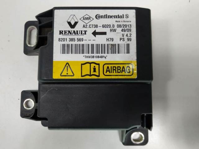 RENAULT 8201385569 Модуль-процессор управления подушкой безопасности (ЭБУ AIRBAG) в наличии Черкассы